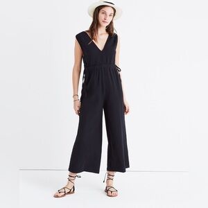 Madewell Waikiki Cover-Up Jumpsuit in True Black size M
